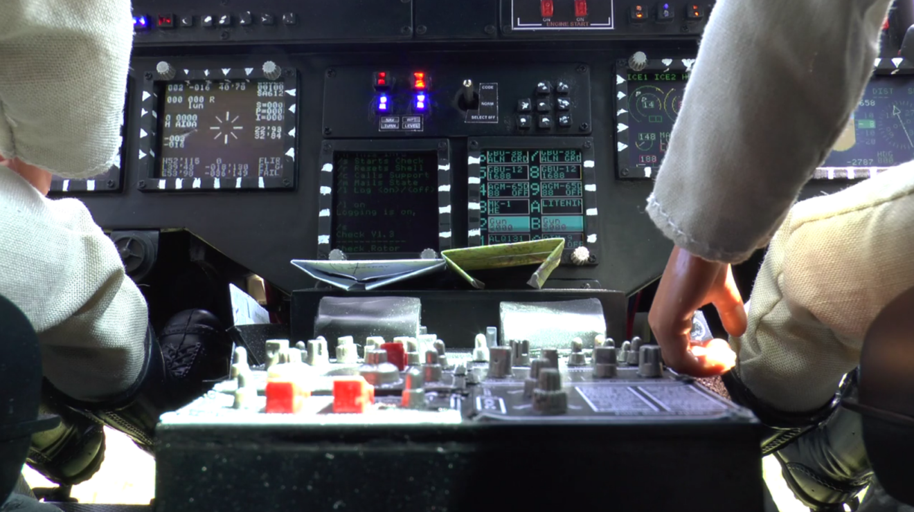 Ausschnitt eines Cockpits einer Agusta AW 139 mit unseren Displays.